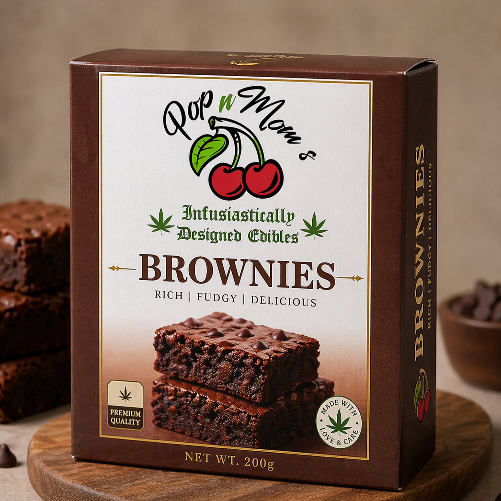 POP N MOM'S INFUSIASTICALLY DESIGNED EDIBLES Gourmet Brownies
