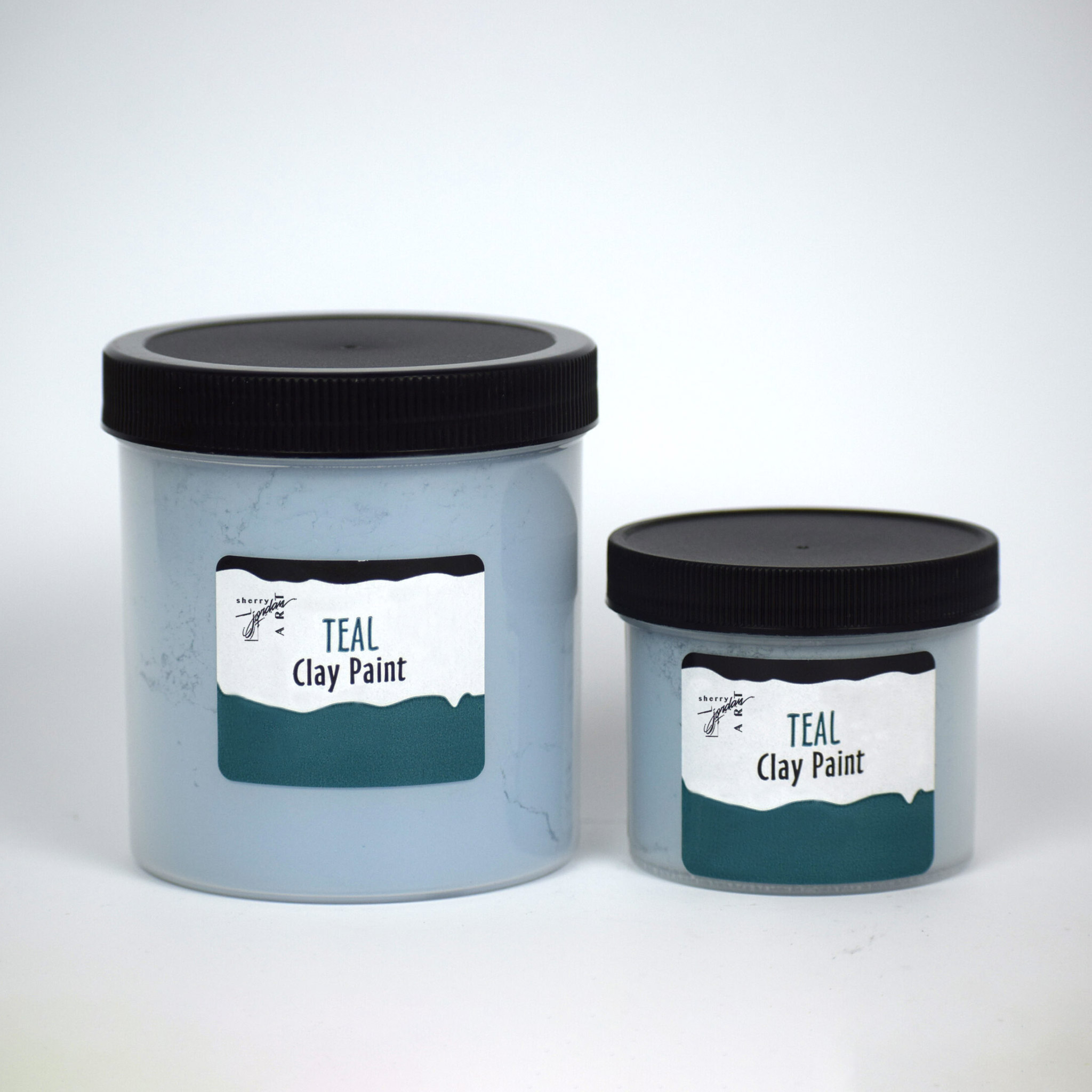 SHERRY JORDAN ART Teal Clay Paint