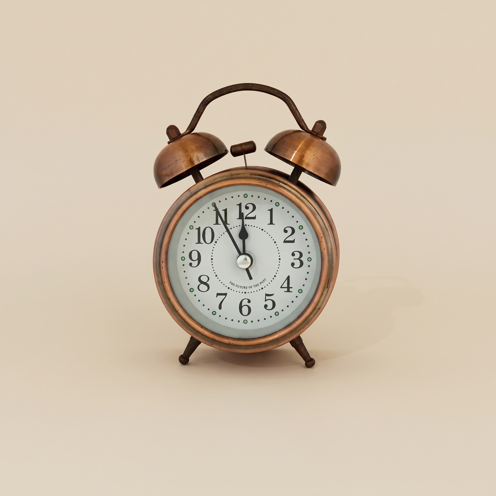 THE FUTURE OF THE PAST Brass Vintage Alarm Clock
