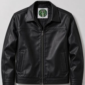 United States Of Dank Black Leather Jacket