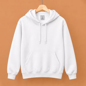 RN YS White Cotton Hoodie – Size L (Large)