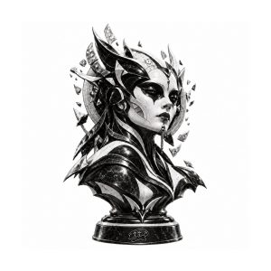 PALETTEHED NFT – Cybernetic Fantasy Warrior Art