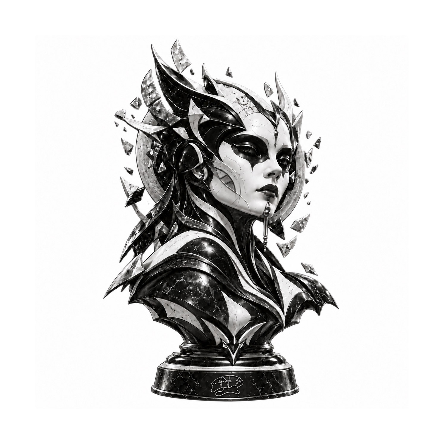PALETTEHED NFT – Cybernetic Fantasy Warrior Art