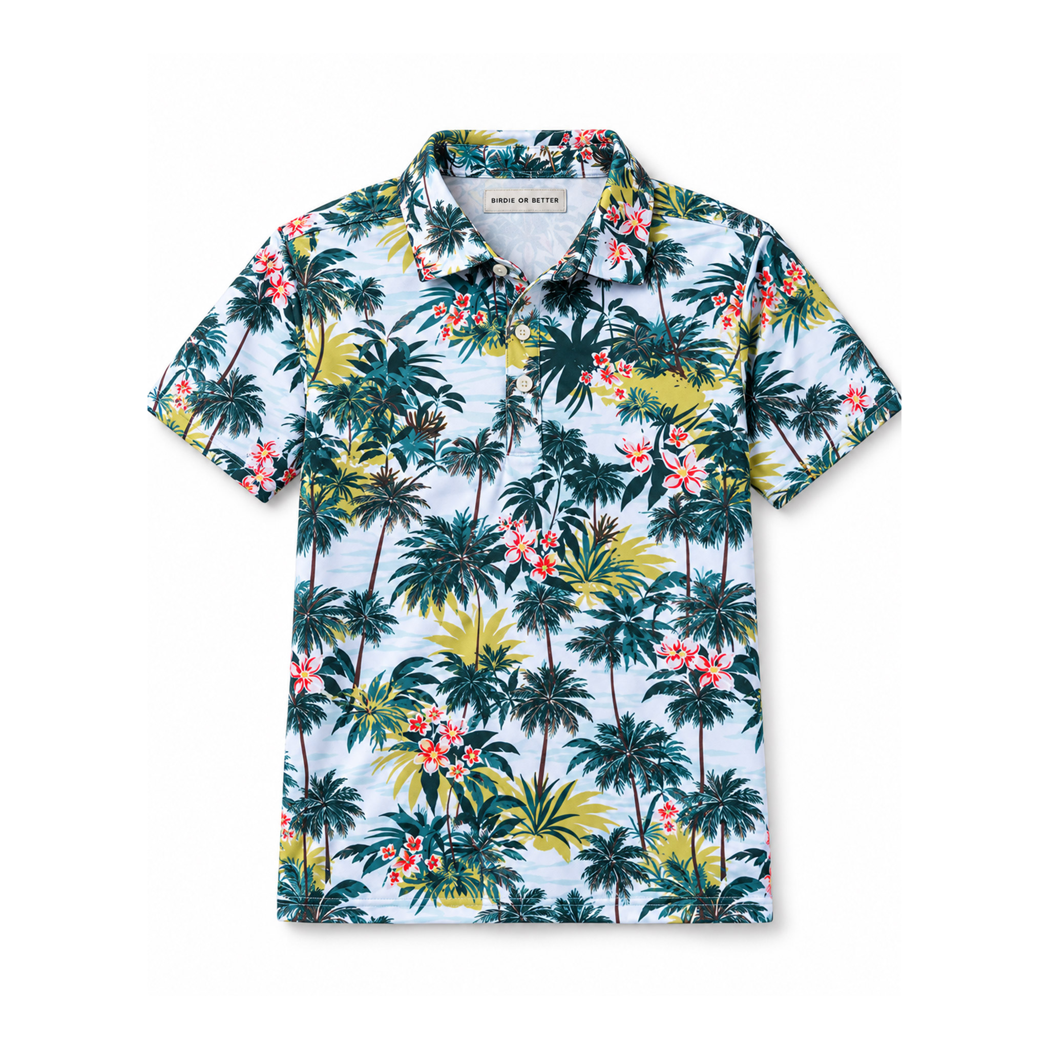 BIRDIE OR BETTER Hawaiian Style Golf T-Shirt – 100% Cotton, Size M